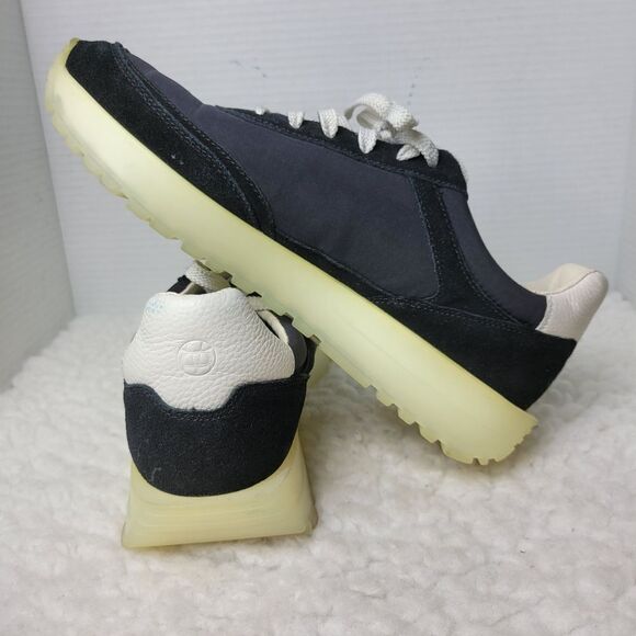 Massimo Dutti Men'Sneaker Size 11 Black Suede Leather Lace Up Shoes - Picture 6 of 11